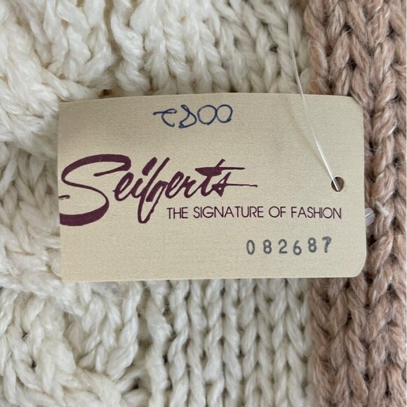 Vtg FSA Collection Hand Knit Sweater Vest Large Patchwork Cable Knit Cottagecore - Picture 7 of 9